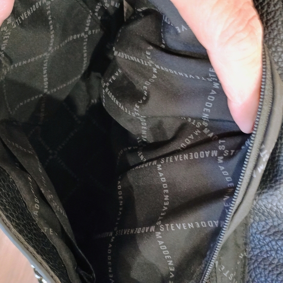 Steve Madden Black Shoulder Bag with Silver Accents - Picture 11 of 11